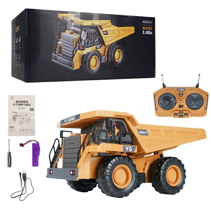 1048 1:24 Scale RC Dump Truck 9 Channel 2.4G Remote Control Construction Vehicle Gift , 2.5KG Load Capacity - 7