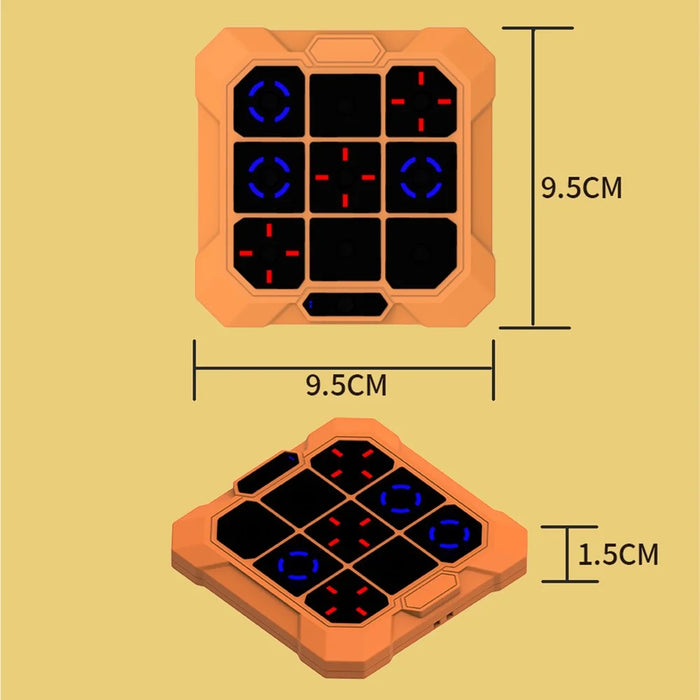 B300 6 in 1 Smart Tic-Tac-Toe Game Machine Educational Toy for Children Brain Training - Orange - 7
