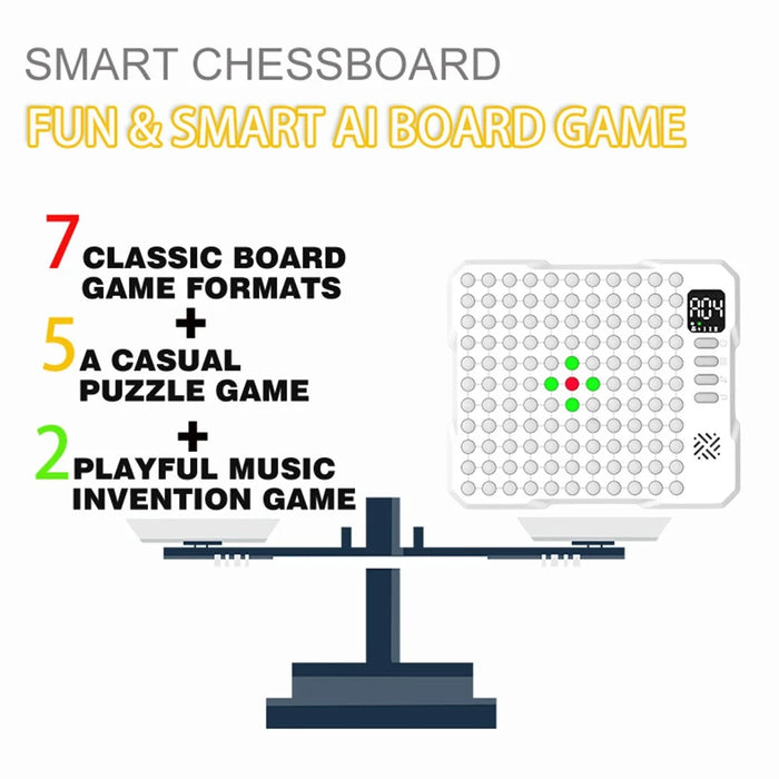 w200 14 in 1 Multifunctional Smart Board Game Electronic Chess Set for Kids Educational Toy - 2