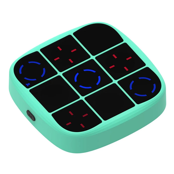 B200 4 in 1 Smart Tic-Tac-Toe Game Machine Educational Toy for Children Brain Training - Cyan - 1