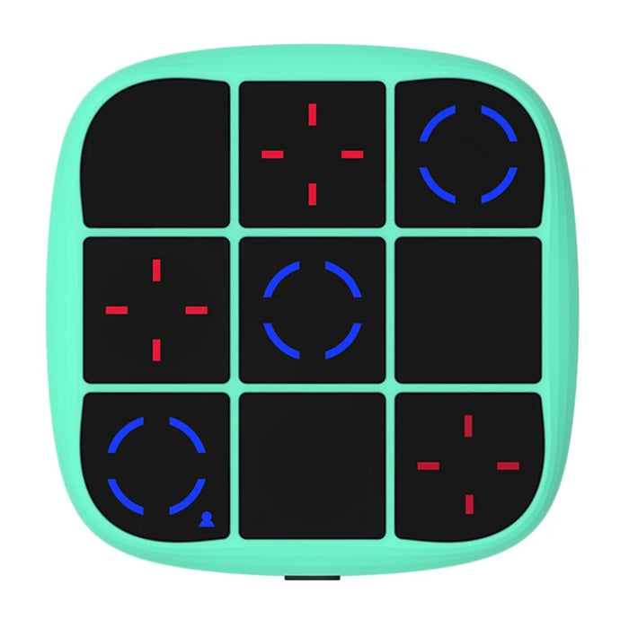 B200 4 in 1 Smart Tic-Tac-Toe Game Machine Educational Toy for Children Brain Training - Cyan - 2