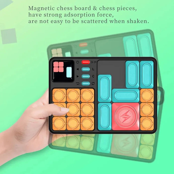 x100 Huarong Road Magnetic Block Sliding Puzzle 530 Levels Game Console Thinking Training Board Game - 2