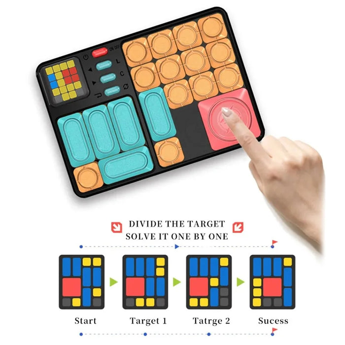 x100 Huarong Road Magnetic Block Sliding Puzzle 530 Levels Game Console Thinking Training Board Game - 3