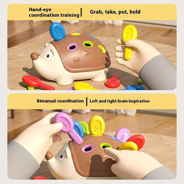 3D Cute Cartoon Hedgehog Puzzle for Toddlers Fine Motor Skills Training Educational Toy - 3