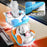 2Pcs Bumper Cars Robot Battle Set Kids Remote Control Kart Drift Spray Mist Ejection Toy with Light Sound - Blue+Red - 3