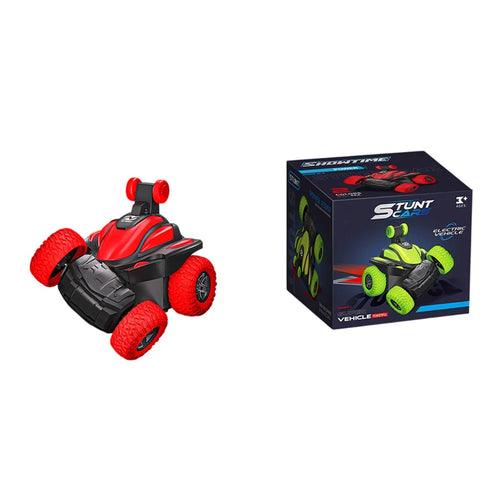360 Degree Rotation Stunt Car with Light and Sound Electric Vehicle Toy for Children - Red - 1