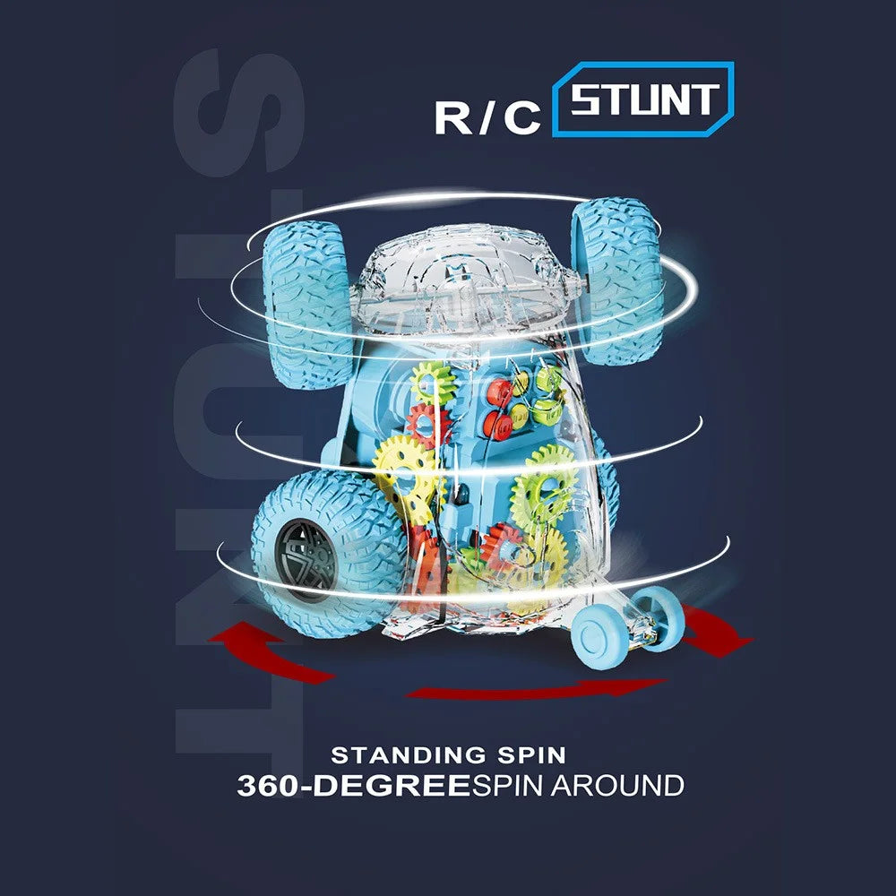 360 Degree Rotation Stunt Car with Light and Sound Electric Vehicle Toy for Children - Red - 6