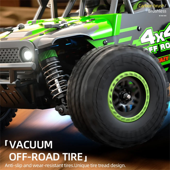 ZLL SG 202Max 4WD RC Car LED Spotlight High Speed Off-Road Climbing Truck Remote Control Vehicle, 1 Battery - Green - 4