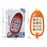 609 Ice Lolly Shape Teether Musical Telephone Baby Early Learning Phone Toy with Music and Light - Orange - 6