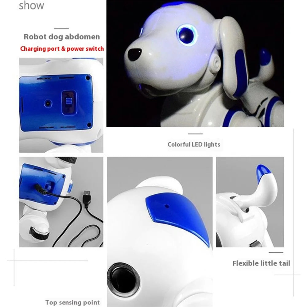 Intelligent Remote Control Robot Dog Rechargeable Interactive Pet Toy Programmable Walking Dancing Dog - 7
