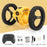 Stunt RC Car Remote Control 360 Degree Rotation Light Music Rechargeable Bounce Vehicle Kids Toy - Yellow - 7