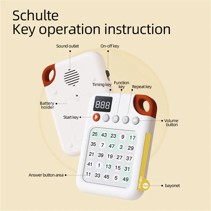 X300 Smart Schulte Concentration Training Machine with 80 Cards for Children Sensory Educational Toy - 5