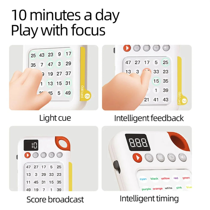 X300 Smart Schulte Concentration Training Machine with 80 Cards for Children Sensory Educational Toy - 7