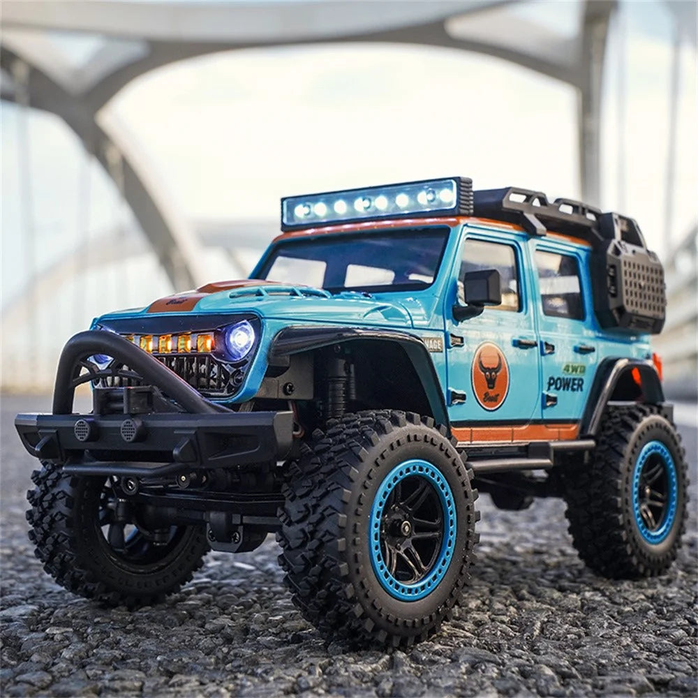 ZLL SG206PRO Brushed Motor RC Rock Crawler 1 / 20 Scale 4WD Off Road Vehicle with LED Light High Speed Car Toy, Single Battery - Blue - 7