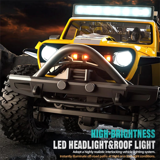 ZLL SG206MAX Brushless Motor 1:20 RC Climbing Car 4WD High Speed Vehicle with LED Light, Dual Battery - Yellow - 2