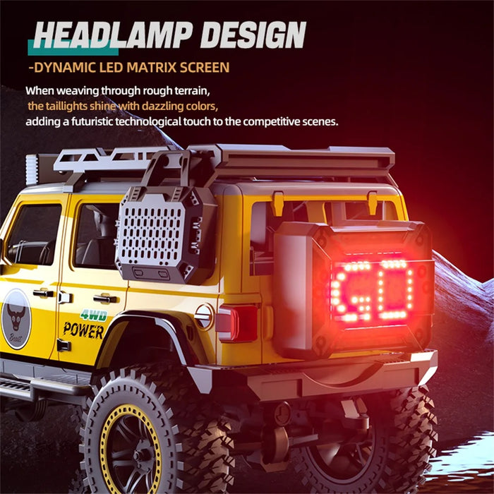 ZLL SG206MAX Brushless Motor 1:20 RC Climbing Car 4WD High Speed Vehicle with LED Light, Dual Battery - Yellow - 3