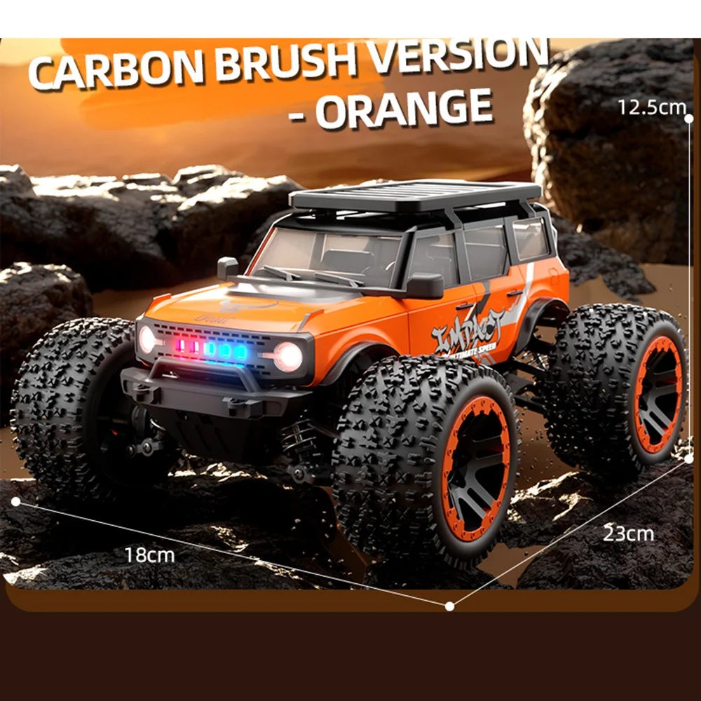 ZLL SG201PRO Brushed Motor 1:20 Scale 4WD High Speed RC Car with LED Light Remote Control Vehicle, Dual Battery - Orange - 7
