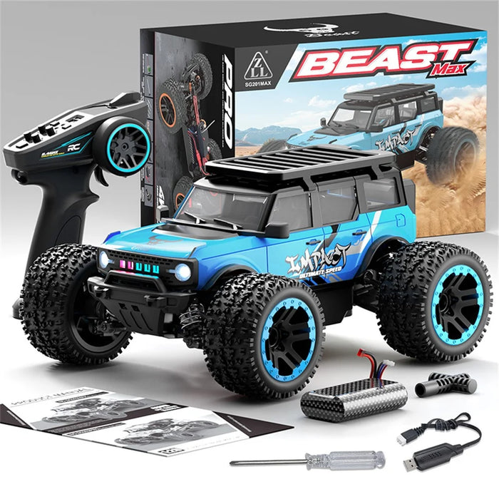 ZLL SG201MAX Brushless Motor 1 / 20 Scale RC Car 4WD High Speed Off Road Racing Vehicle, Single Battery - Blue - 7