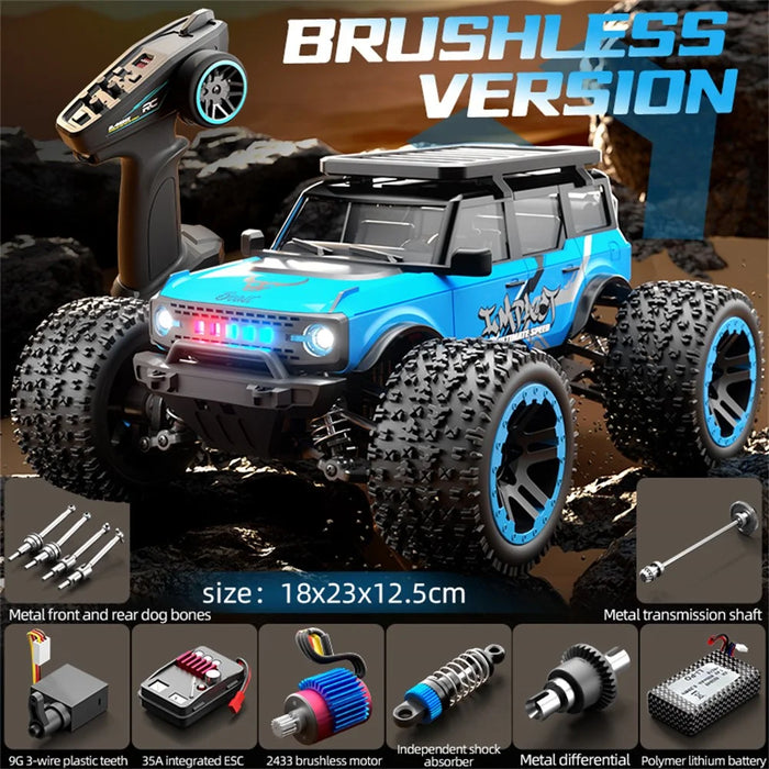 ZLL SG201MAX Brushless Motor 1 / 20 Scale RC Car 4WD High Speed Off Road Racing Vehicle, Single Battery - Blue - 6