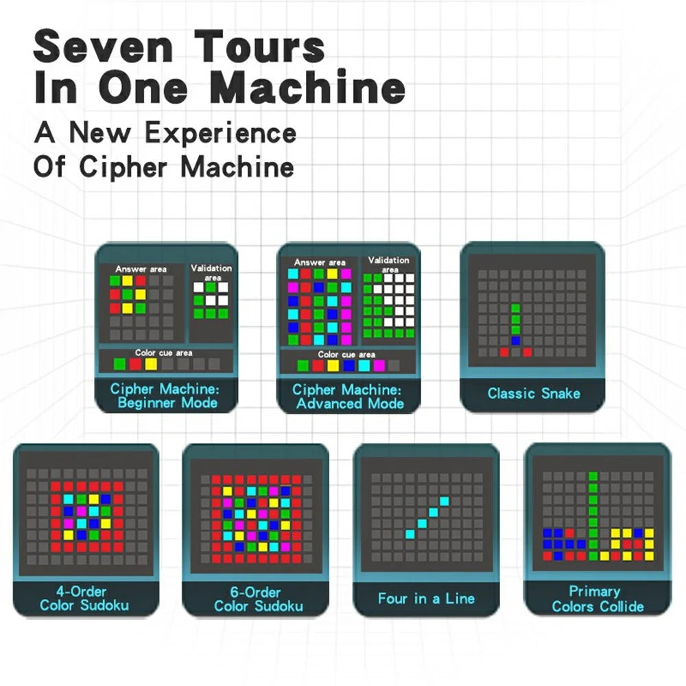 S400 7 in 1 Multifunction Smart Logic Game Educational Toy for Kids Code Breaking Reasoning Skills Development - 5