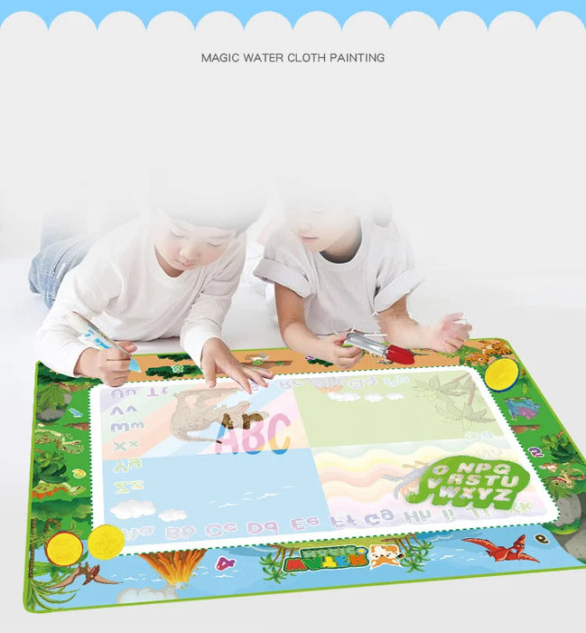 118 x 88cm Magic Water Drawing Mat for Kids Reusable Doodle Board Early Learning Educational Toy - Dinosaur - 3