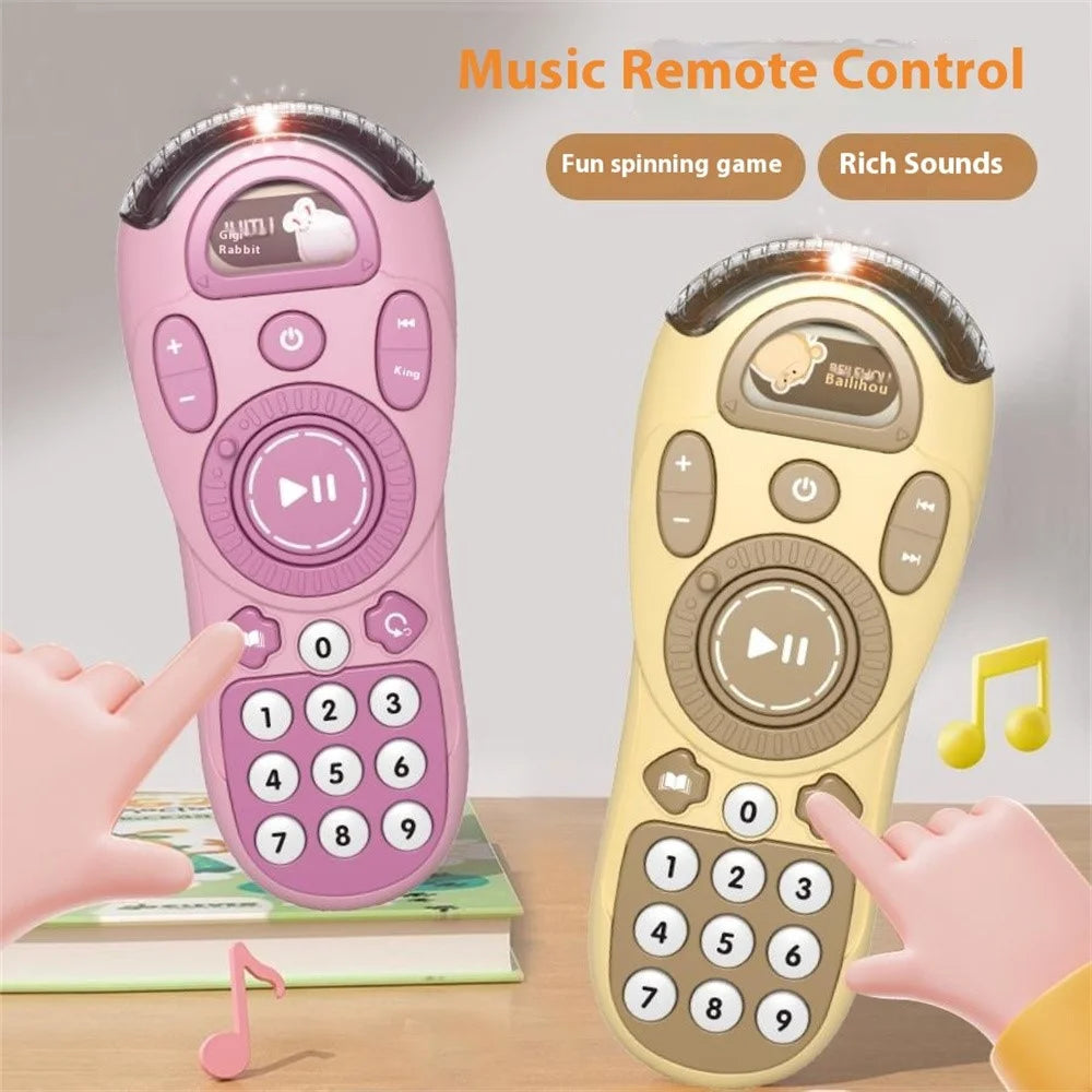 JSL610 Children Remote Toy with Lights Music Simulation Phone Early Educational Toy - Pink - 2