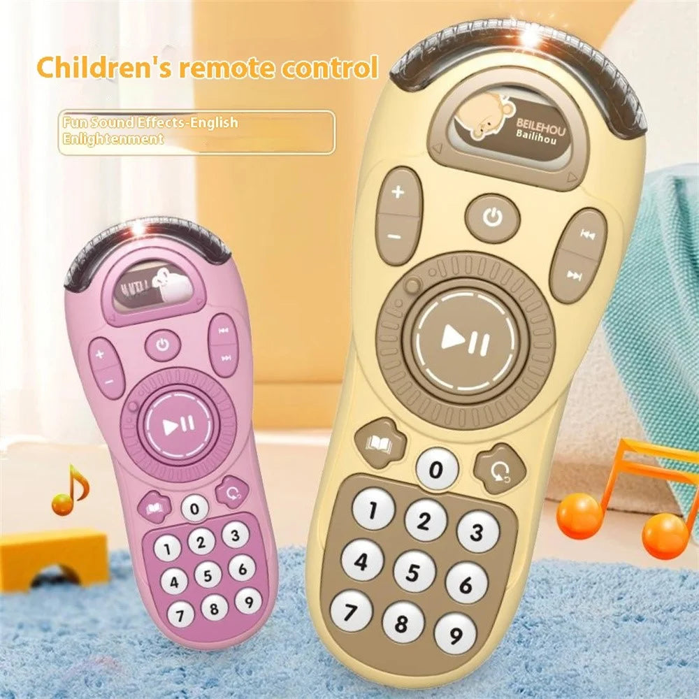 JSL610 Children Remote Toy with Lights Music Simulation Phone Early Educational Toy - Pink - 3