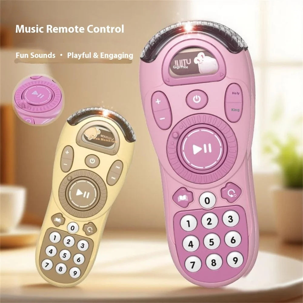 JSL610 Children Remote Toy with Lights Music Simulation Phone Early Educational Toy - Pink - 4