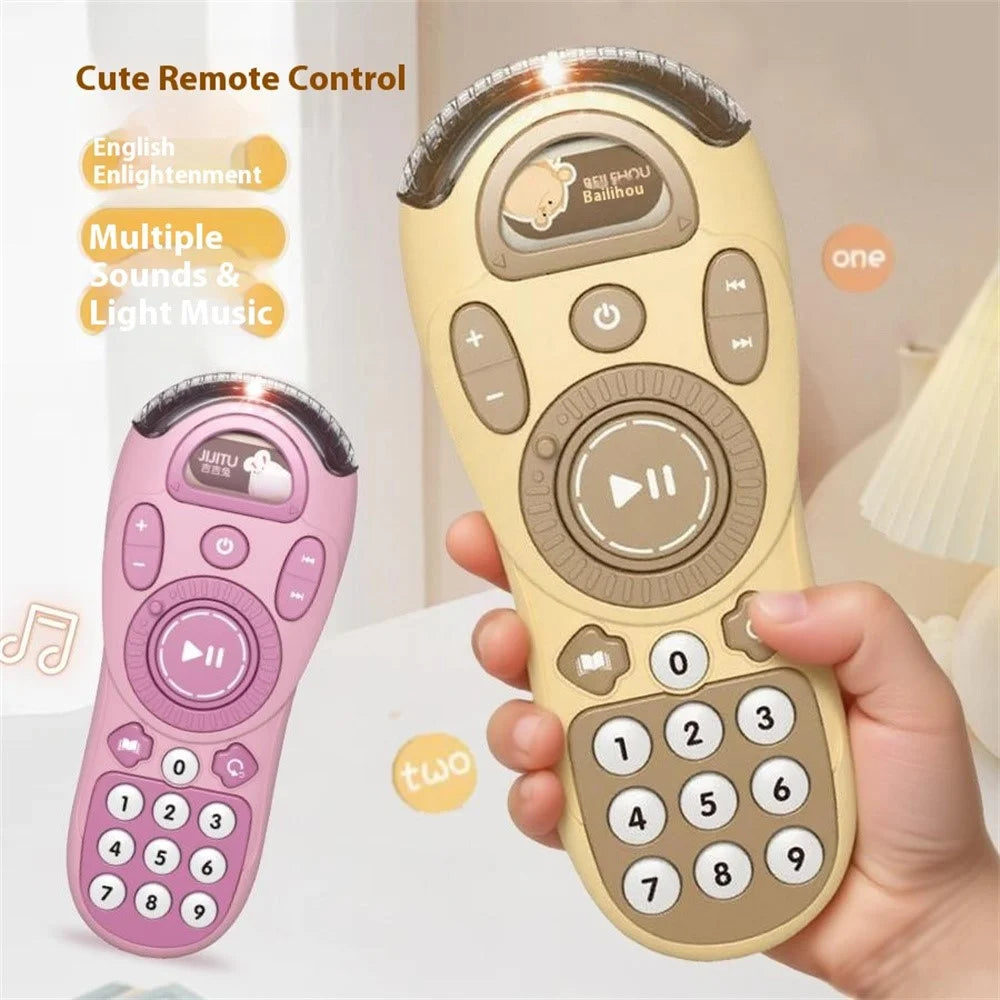 JSL610 Children Remote Toy with Lights Music Simulation Phone Early Educational Toy - Pink - 5