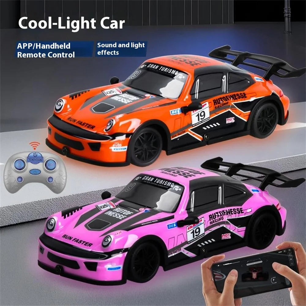 QX064-069 2.4G RC Car APP Controlled Drift Racing Vehicle Toy Model with Light / Sound Effects - QX064 - 2