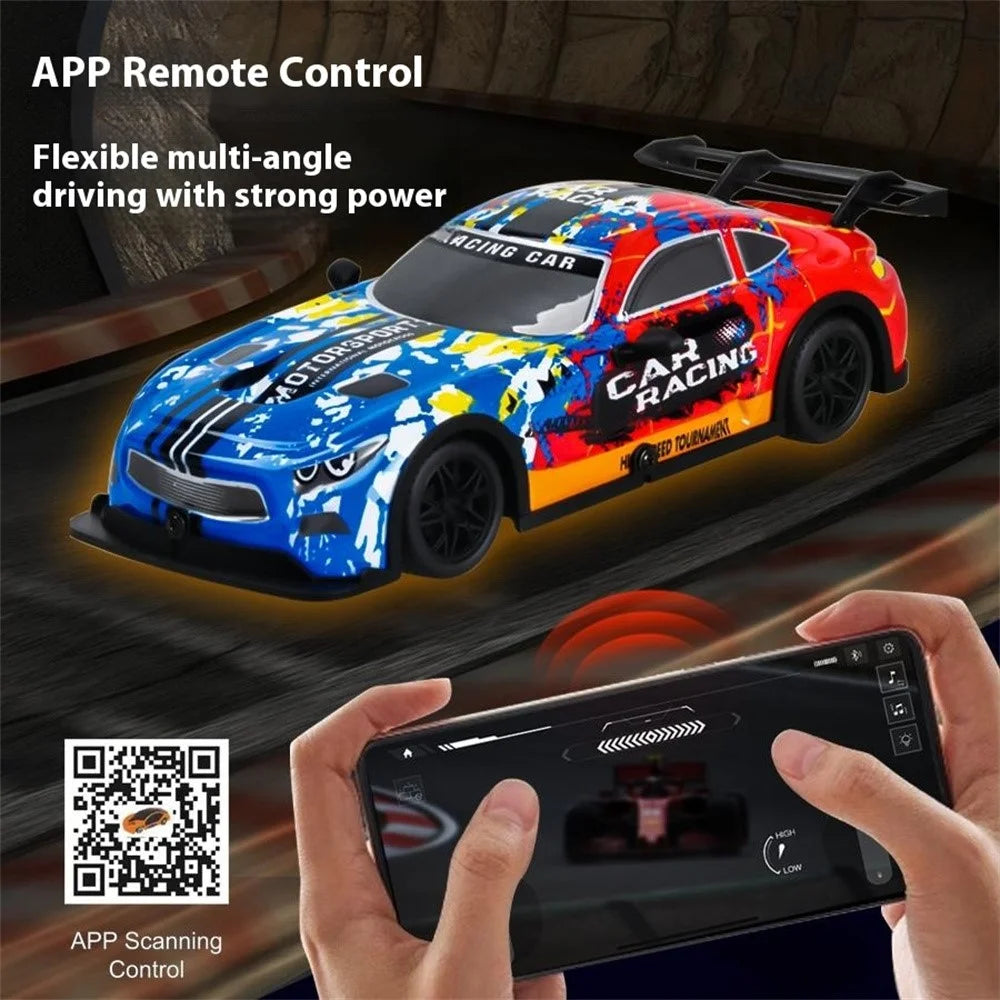 QX064-069 2.4G RC Car APP Controlled Drift Racing Vehicle Toy Model with Light / Sound Effects - QX064 - 3