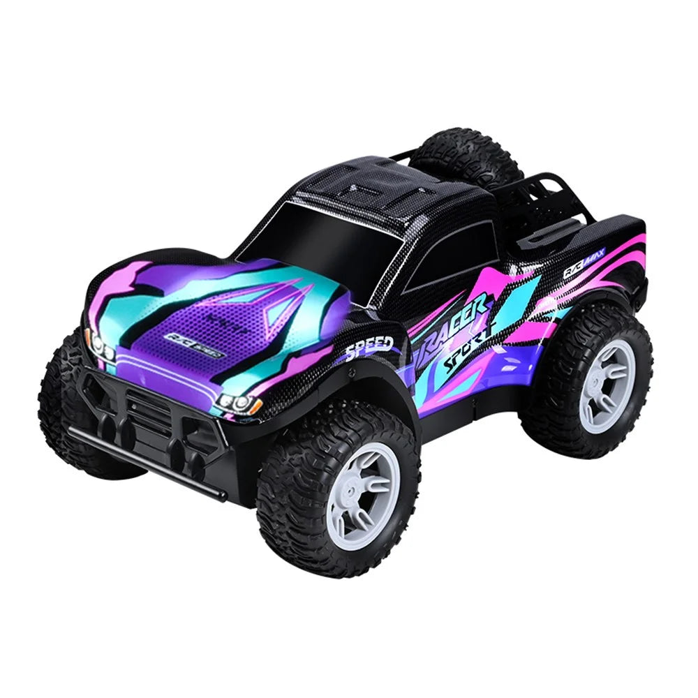 2.4G RC Pickup Truck Dual Spray Lights Sound Effects High Speed Off-Road Climbing Vehicle Toy Model - 9166-8 (3) - 1