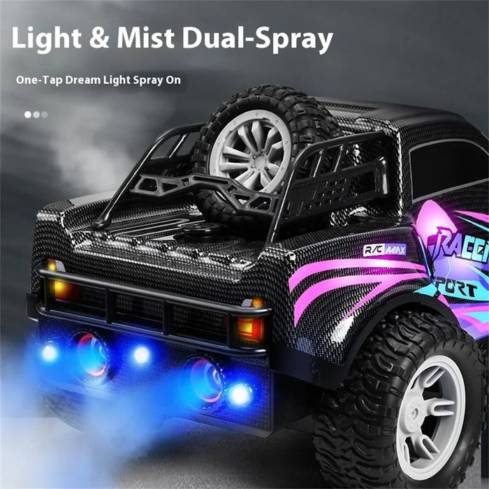 2.4G RC Pickup Truck Dual Spray Lights Sound Effects High Speed Off-Road Climbing Vehicle Toy Model - 9166-8 (3) - 7