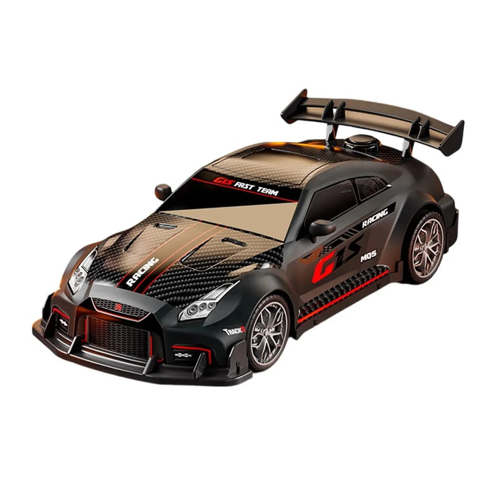 9166-12 2.4G RC Drift Car with Spray Effect High Speed Racing Vehicle Toy with Lights / Sound Effects - Black - 1