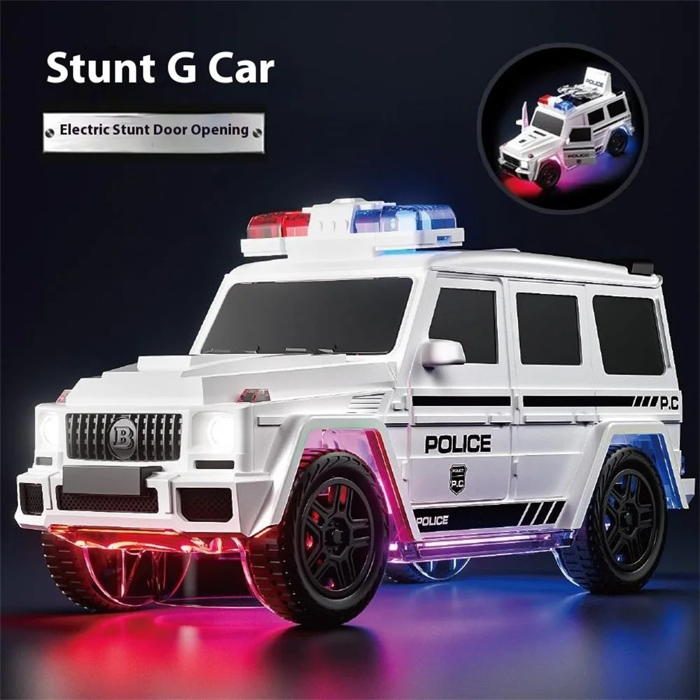 R12 Electric Police Car Toy 360-Degree Rotating Stunt Vehicle Model Toy with Light / Sound Effects - 3