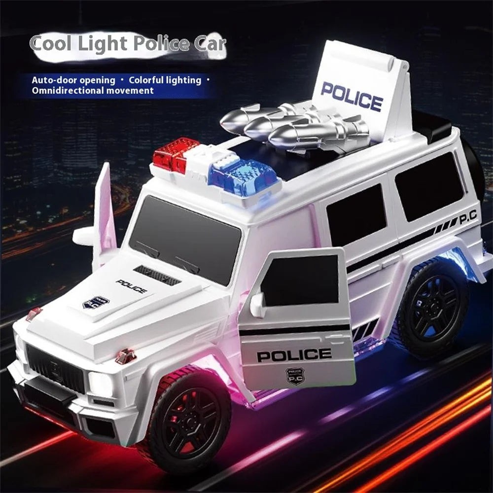 R12 Electric Police Car Toy 360-Degree Rotating Stunt Vehicle Model Toy with Light / Sound Effects - 5