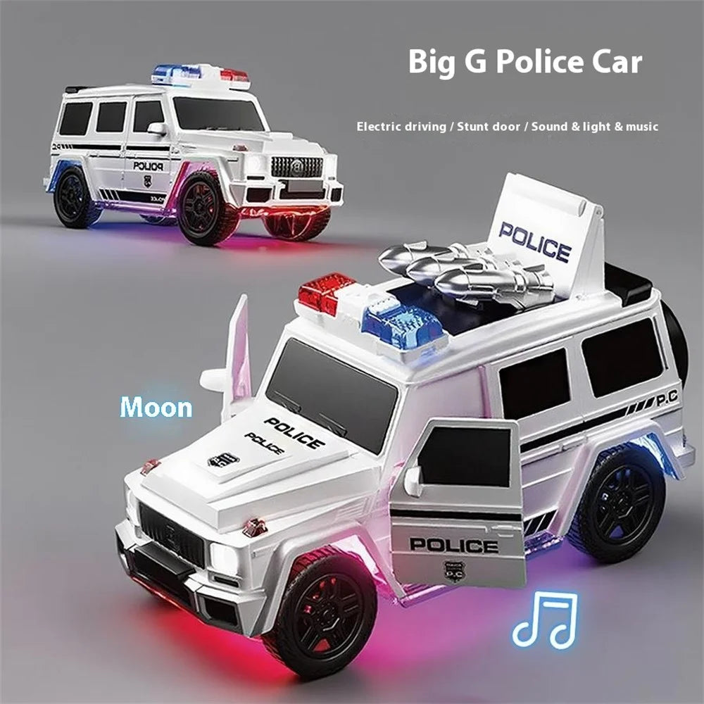 R12 Electric Police Car Toy 360-Degree Rotating Stunt Vehicle Model Toy with Light / Sound Effects - 6