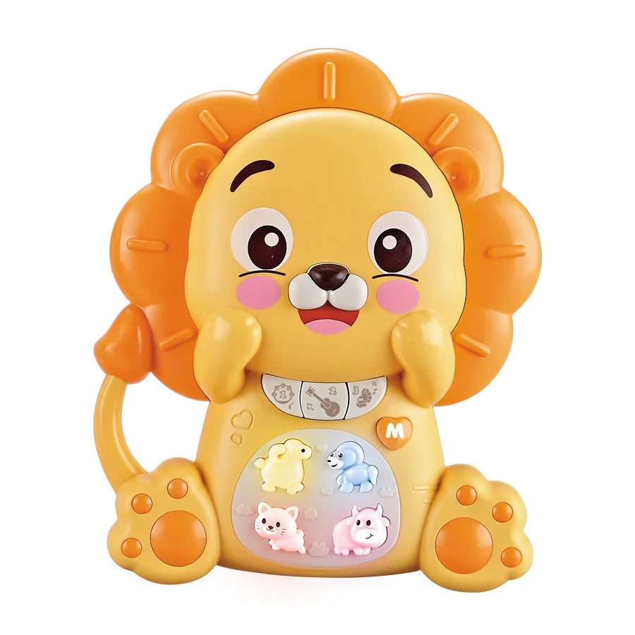 Animal Shape Electronic Musical Instrument Educational Kids Toy with LED Lights and Sound Effects for 18+ Months Kids - Cartoon Lion - 2
