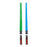 2Pcs Lightsaber Extendable Light-Up Toy Sword RGB Color Telescopic Light Bars with Sound Effect - 1