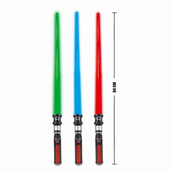 2Pcs Lightsaber Extendable Light-Up Toy Sword RGB Color Telescopic Light Bars with Sound Effect - 6