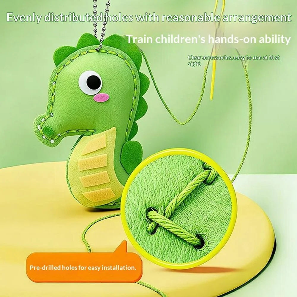 8015 / 8010 6Pcs Christmas Ocean Animal Felt Craft Kit Kids Sewing Set DIY Ornament Craft Supplies Educational Gift - Marine Animal Motifs - 4