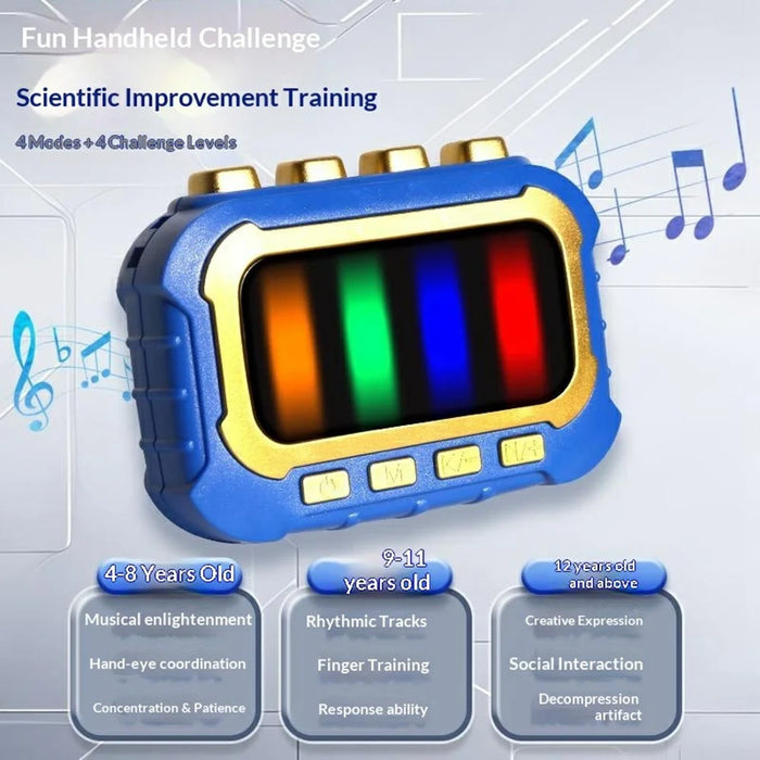 CM136 Fingertip Rhythm Game Focus Training Toy Palm Heartbeat Stress Relief Console Gift - Blue - 7