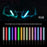 1Pc Light Up Toy Laser Sword 2 in 1 RGB Illuminating Blade 15 Color Metal Handle Luminous Sword Toy - Black Circular Pattern - 3