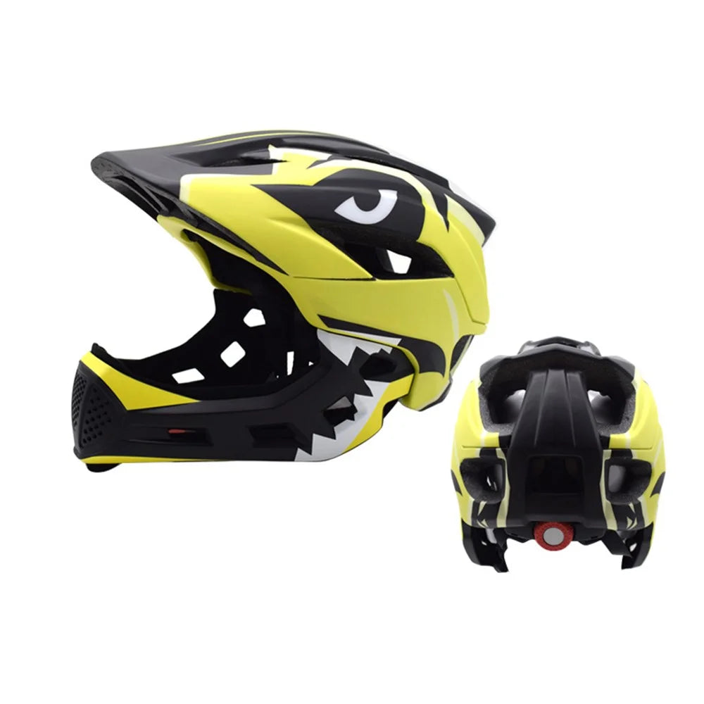 Breathable Kids Outdoor Riding Helmet Shock Absorbing Children Safety Hat for Cycling Skateboarding - Black+Yellow - 1