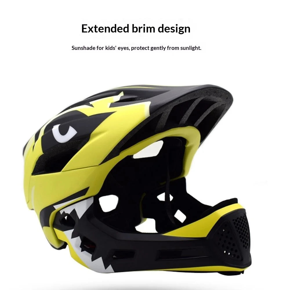 Breathable Kids Outdoor Riding Helmet Shock Absorbing Children Safety Hat for Cycling Skateboarding - Black+Yellow - 2