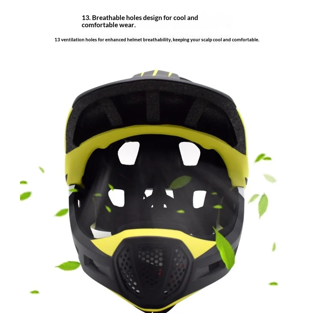 Breathable Kids Outdoor Riding Helmet Shock Absorbing Children Safety Hat for Cycling Skateboarding - Black+Yellow - 3