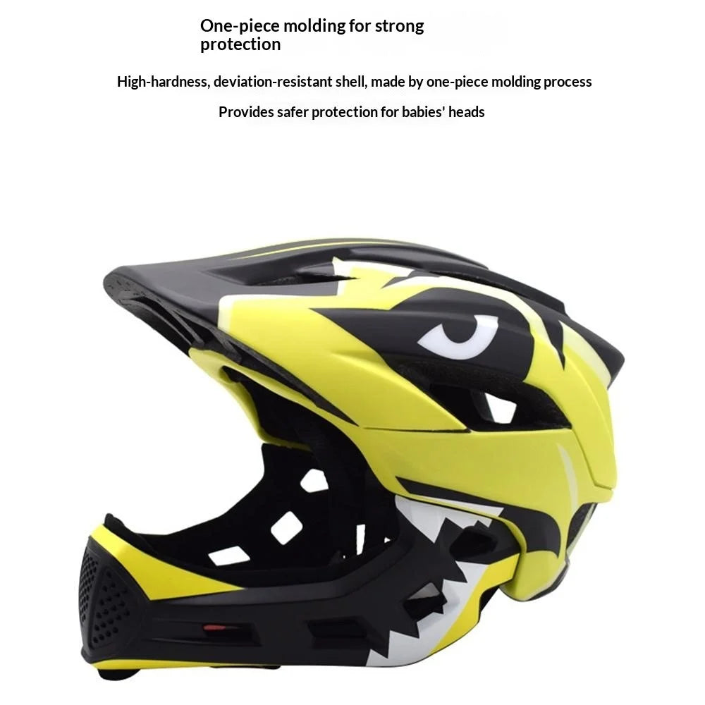 Breathable Kids Outdoor Riding Helmet Shock Absorbing Children Safety Hat for Cycling Skateboarding - Black+Yellow - 4