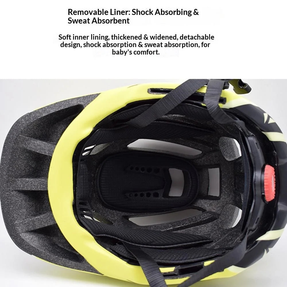 Breathable Kids Outdoor Riding Helmet Shock Absorbing Children Safety Hat for Cycling Skateboarding - Black+Yellow - 6
