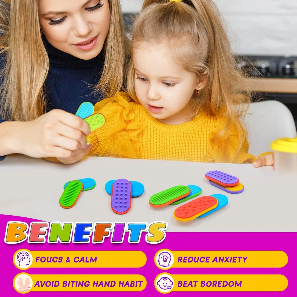 12Pcs / Set Sensory Magnet Toy Silicone Magnetic Slider for Autism Anxiety Stress Relief Toy - 5