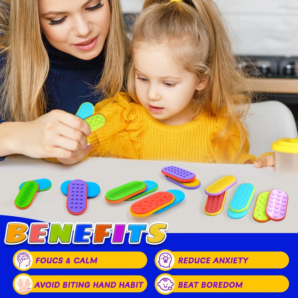18Pcs / Set Sensory Magnet Toy Silicone Magnetic Slider for Autism Anxiety Stress Relief Toy - 5